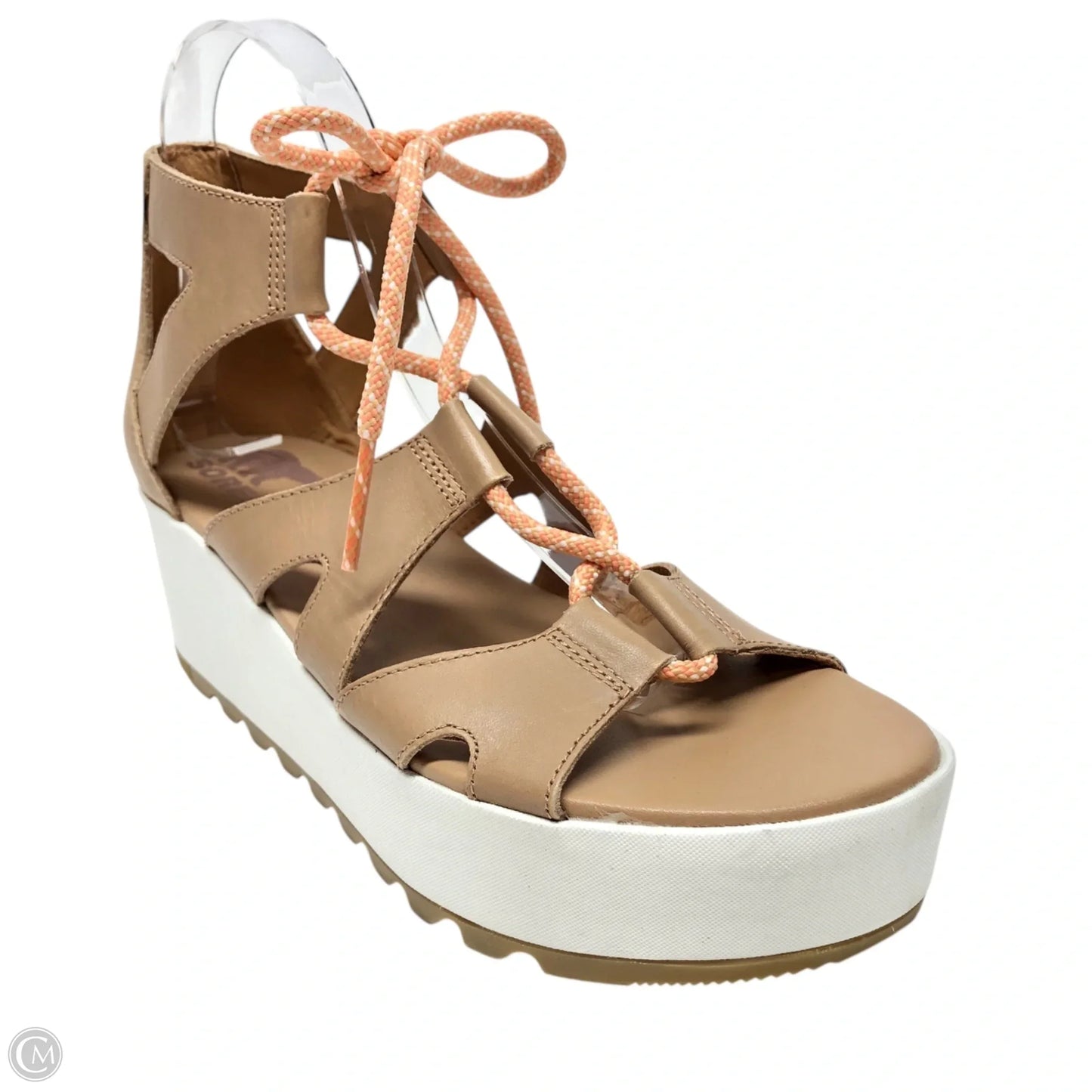 Sandals Heels Wedge By Sorel In Tan, Size: 8