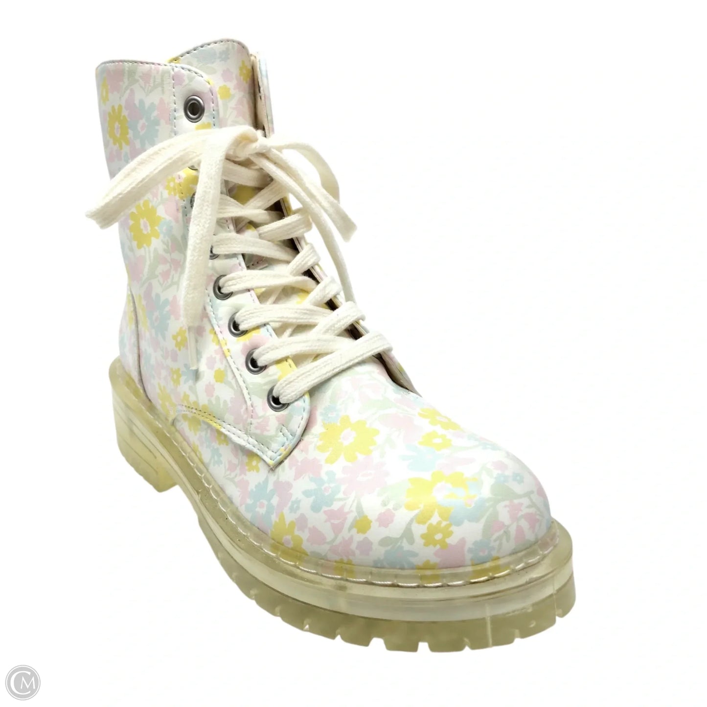 Boots Combat By Sugar In Floral Print, Size: 8
