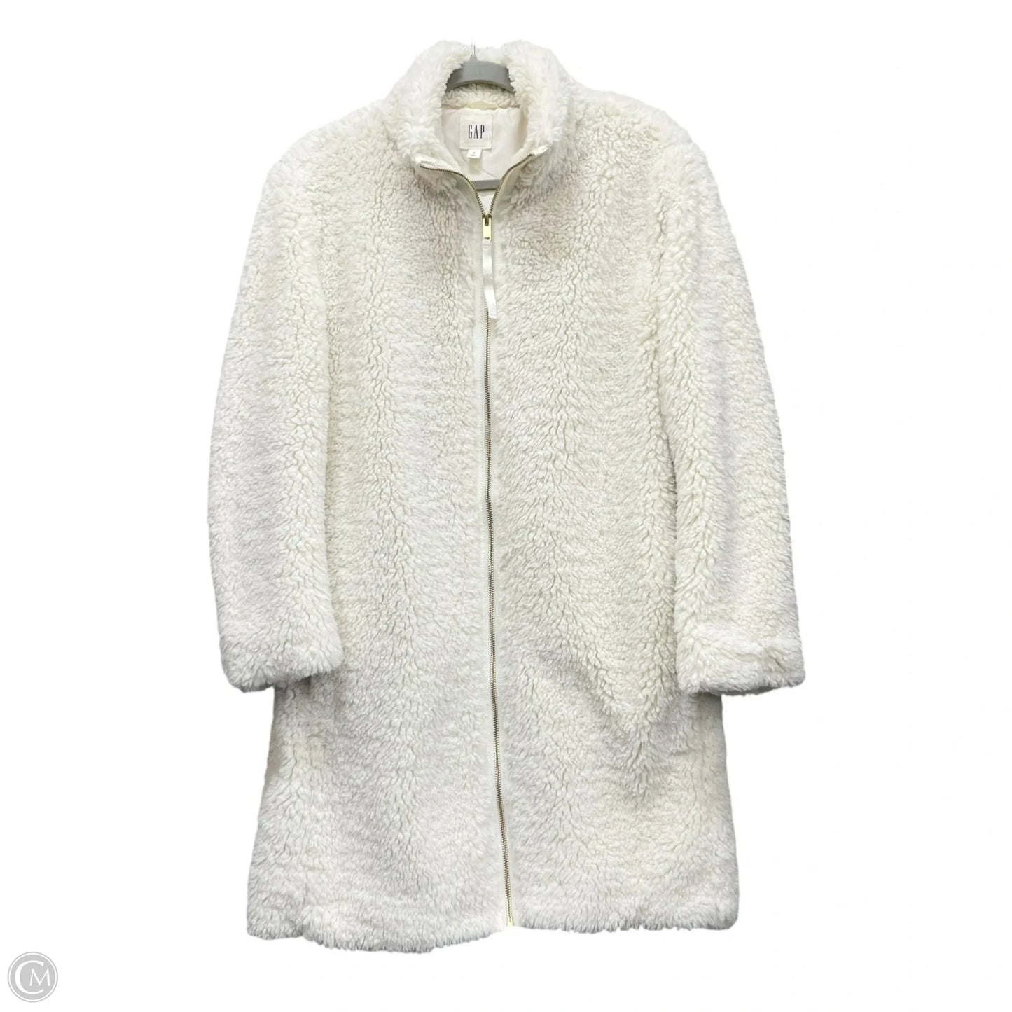 Coat Faux Fur & Sherpa By Gap In Cream, Size: S