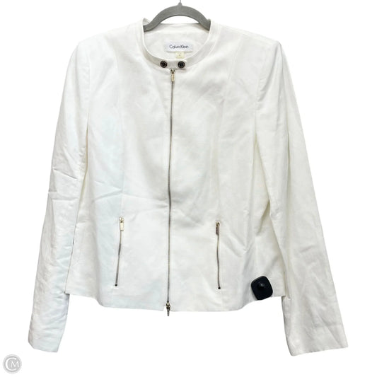 Blazer By Calvin Klein In Ivory, Size: 14