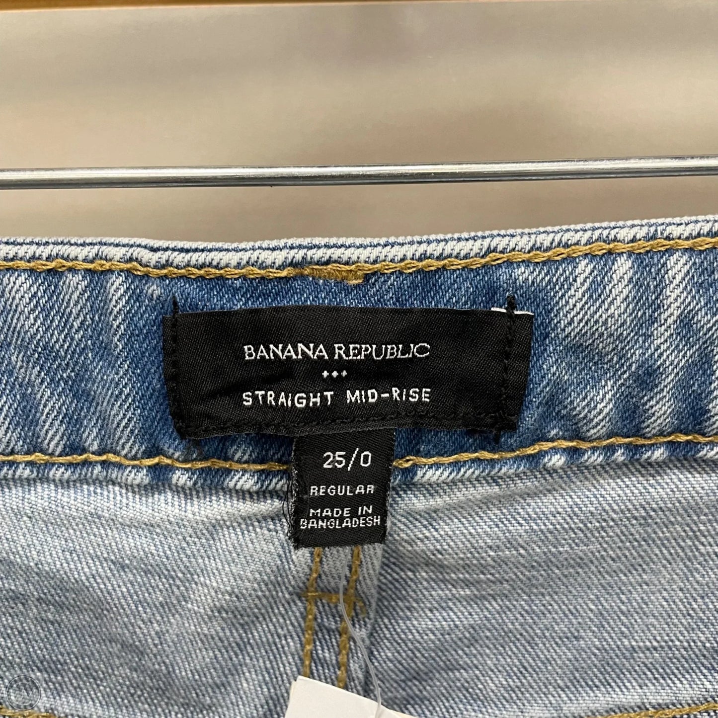 Jeans Straight By Banana Republic In Blue Denim, Size: 0