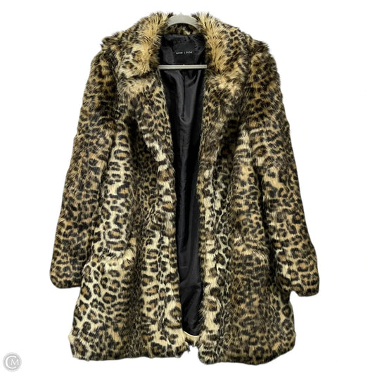 Coat Faux Fur & Sherpa By New Look In Animal Print, Size: 14