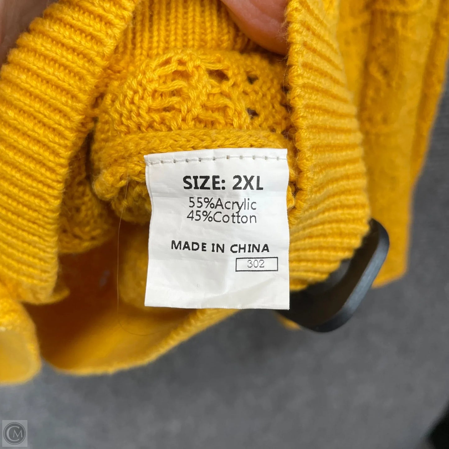 Sweater Cardigan By Clothes Mentor In Yellow, Size: 2x