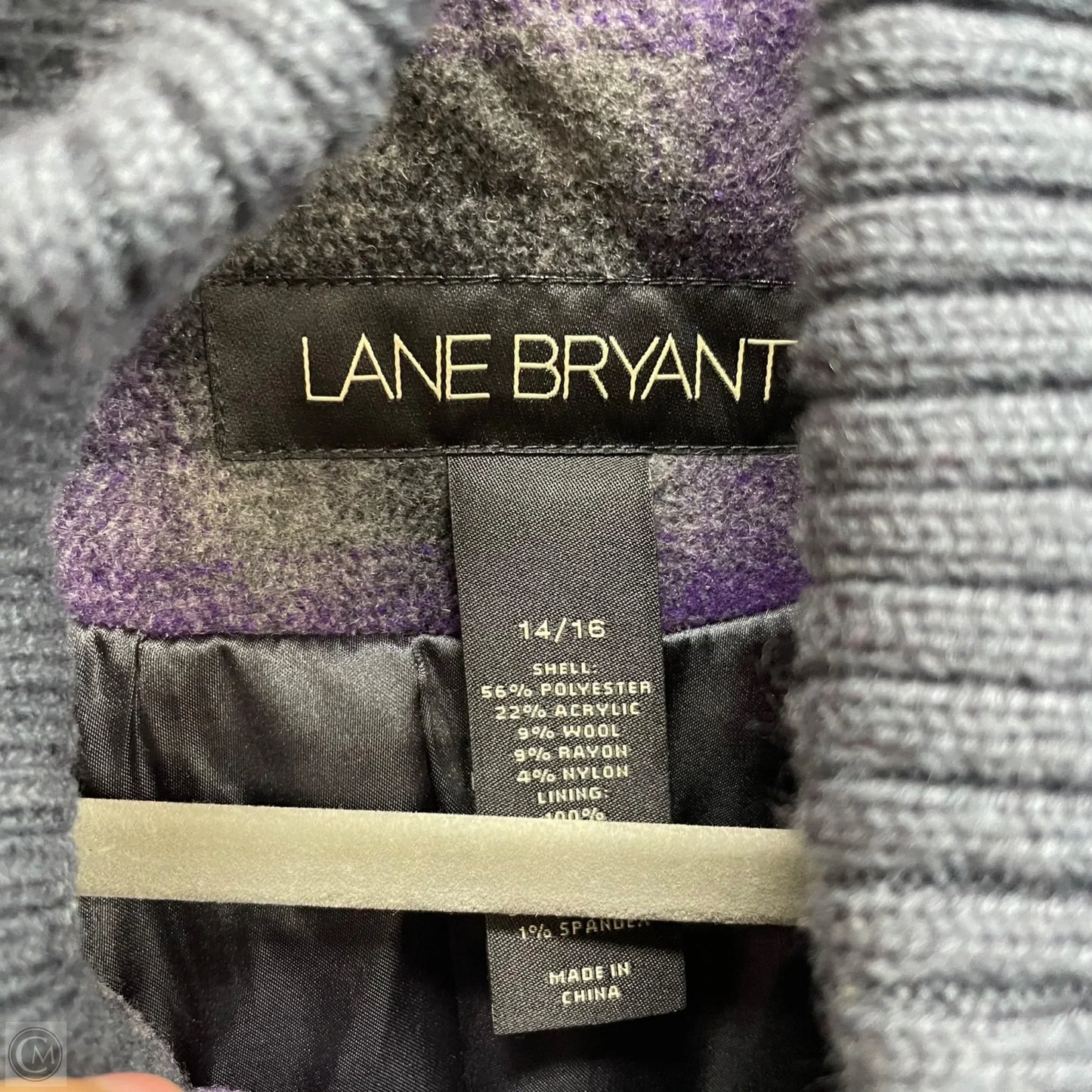 Jacket Other By Lane Bryant In Grey & Purple, Size: 16