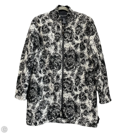 Coat Peacoat By Etcetra In Black & Cream, Size: 0