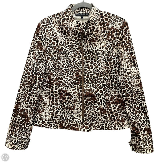 Blazer Designer By Lafayette 148 In Brown, Size: 10