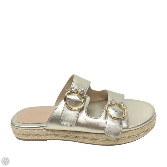 Sandals Designer By Stuart Weitzman In Gold, Size: 6.5