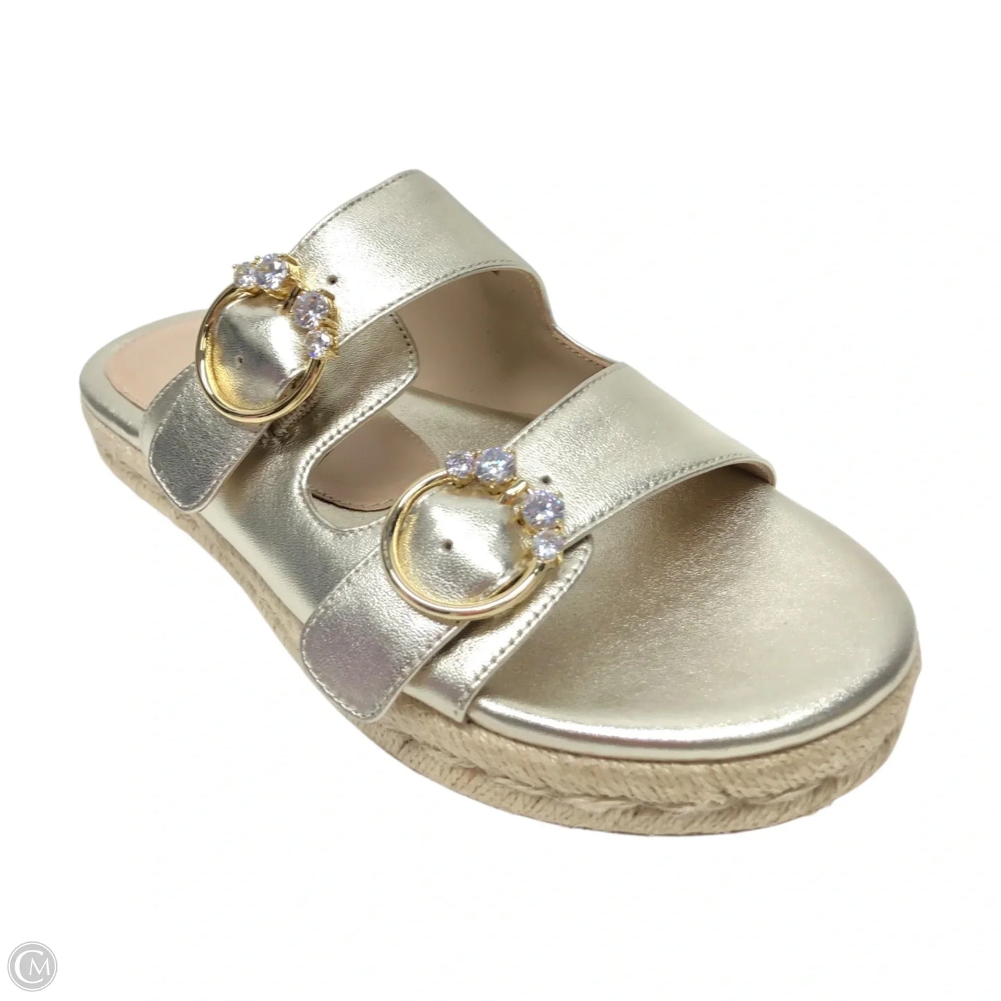 Sandals Designer By Stuart Weitzman In Gold, Size: 6.5