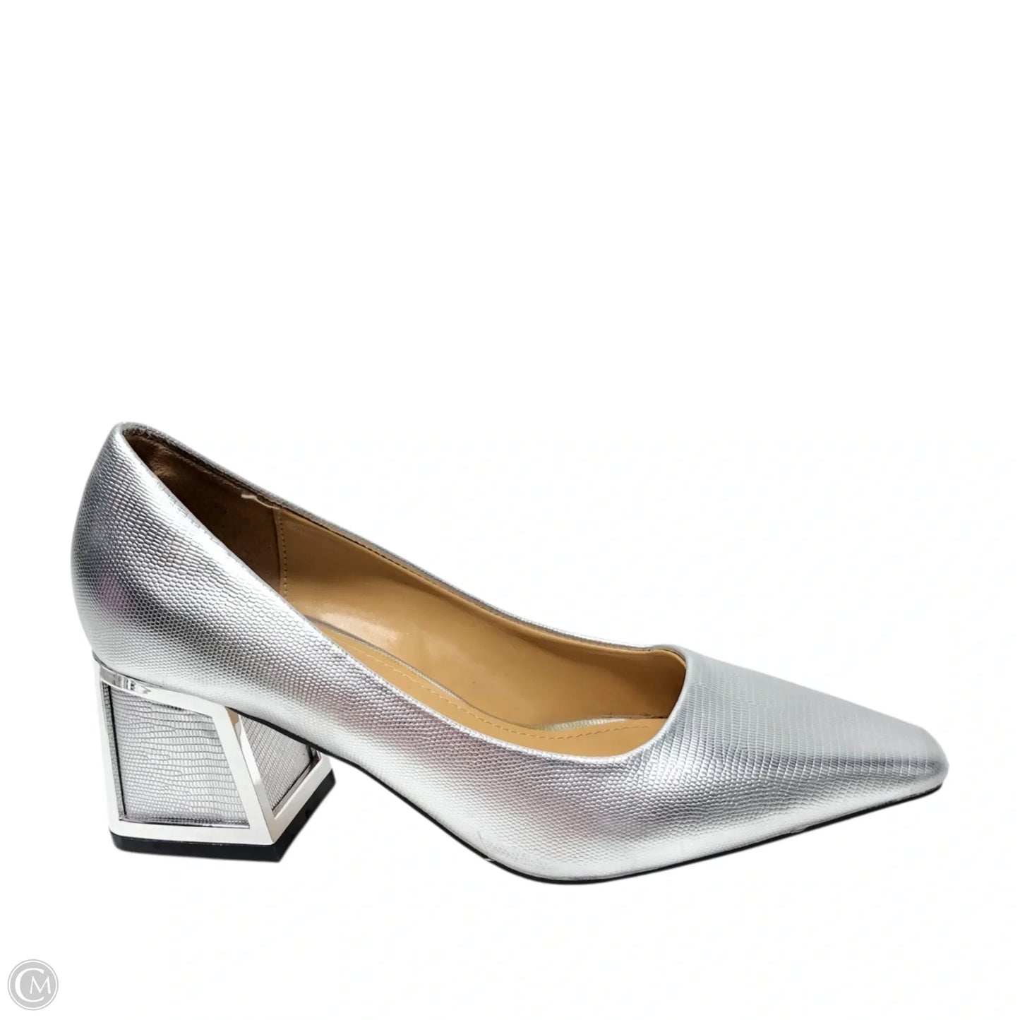 Shoes Heels Block By Clothes Mentor In Silver, Size: 6