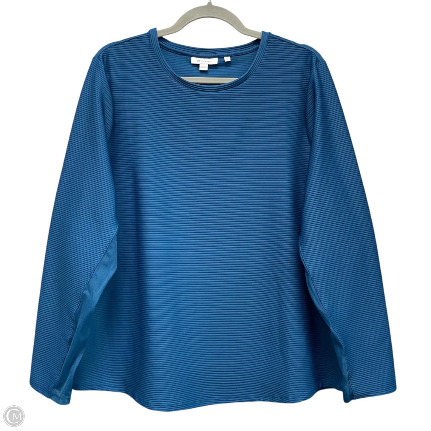 Top Long Sleeve By Chicos In Teal, Size: Xl