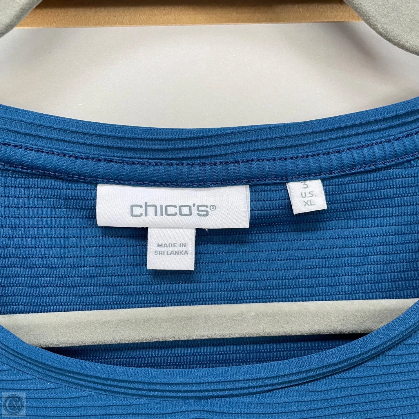 Top Long Sleeve By Chicos In Teal, Size: Xl