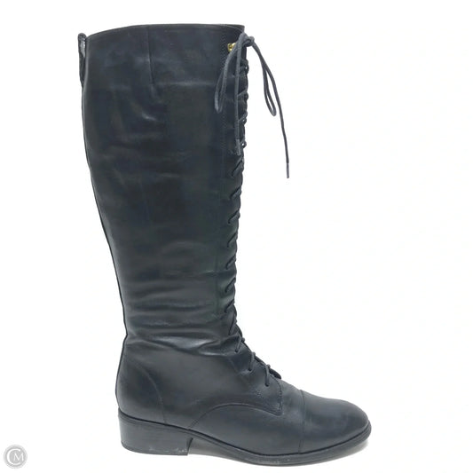 Boots Knee Heels By Lauren By Ralph Lauren In Black, Size: 10