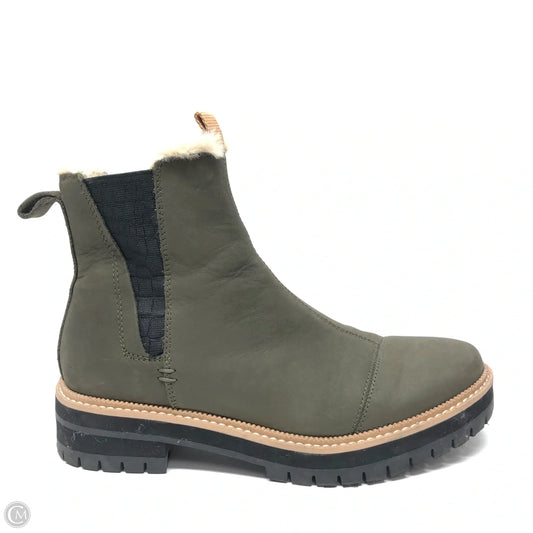 Boots Ankle Flats By Toms In Green, Size: 7.5