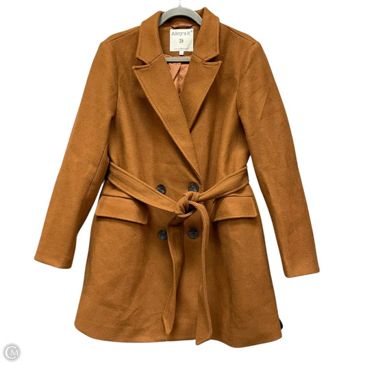 Coat Peacoat By Allegra K In Tan, Size: L