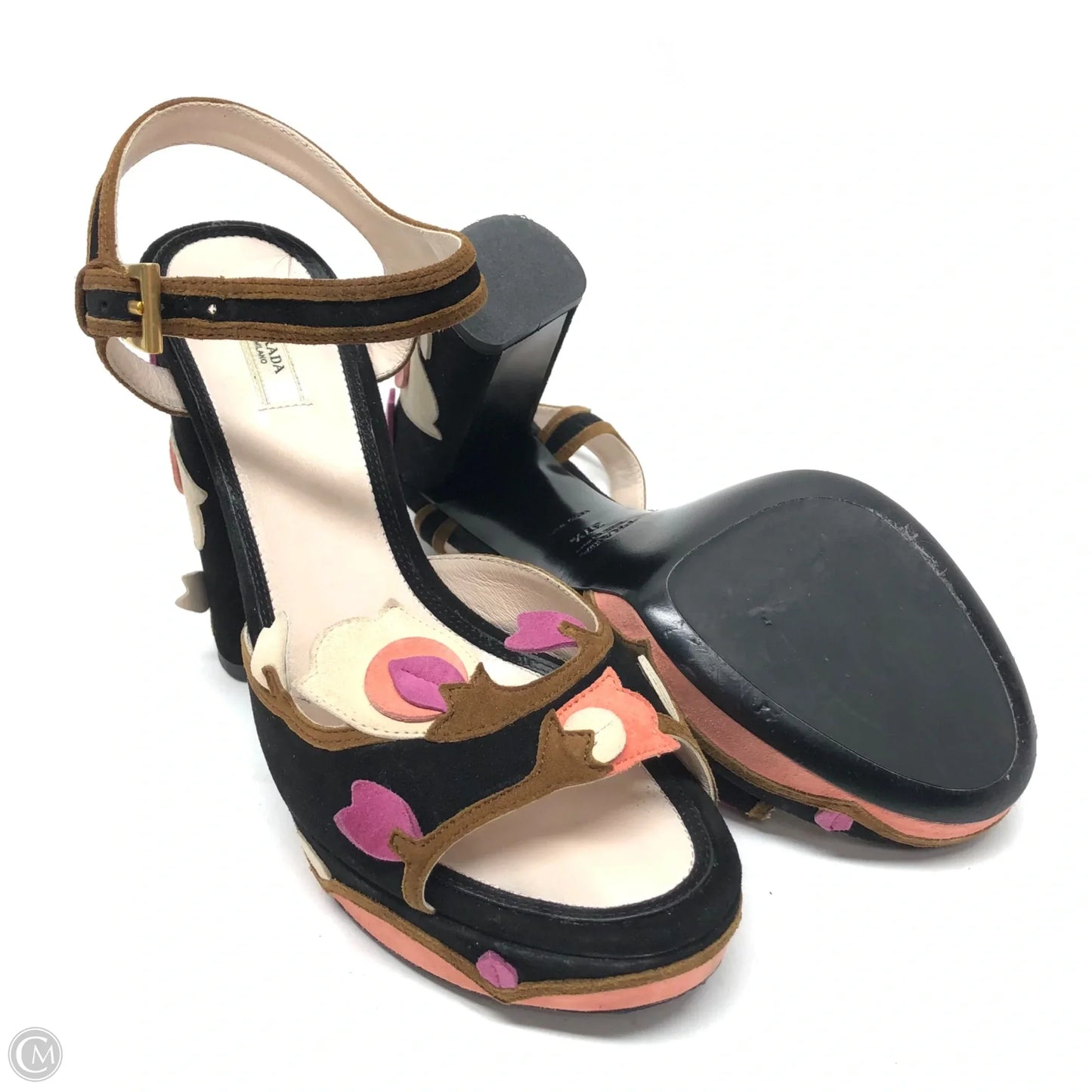 Sandals Luxury Designer By Prada In Multi-colored, Size: 7