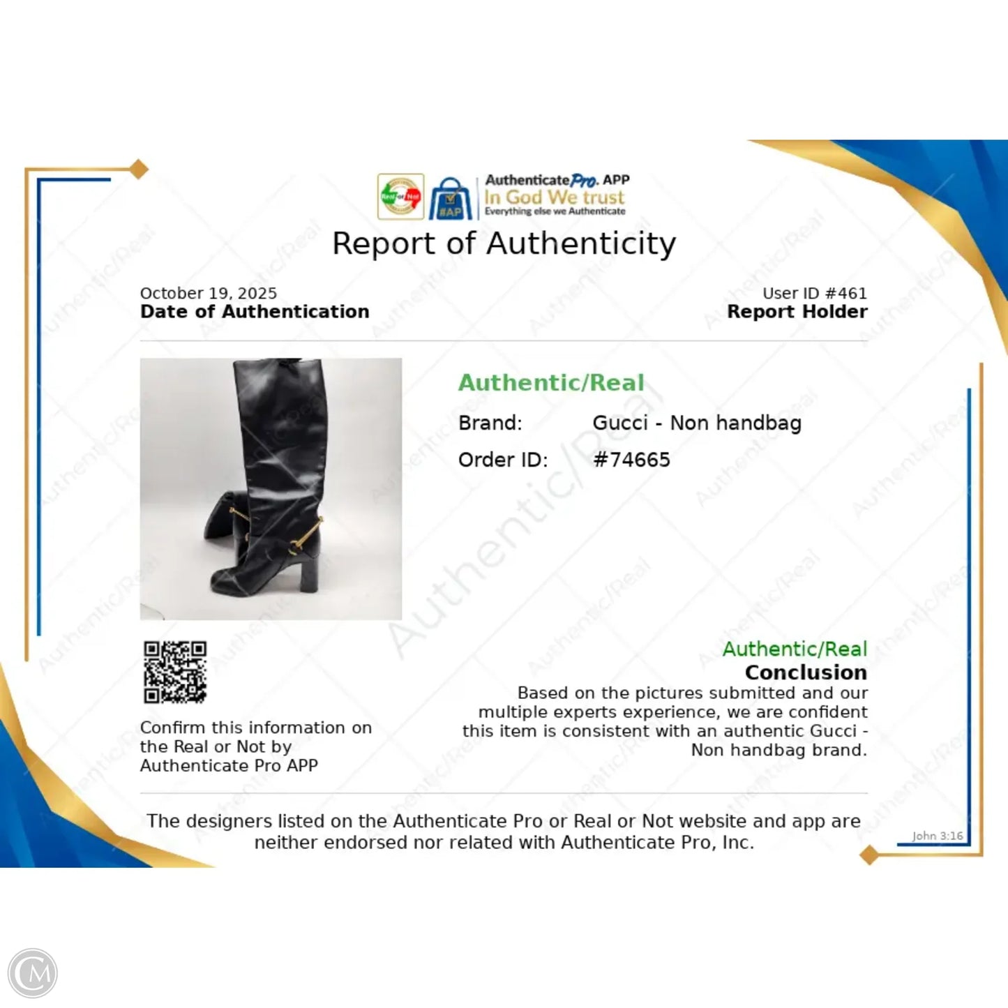 Boots Luxury Designer By Gucci In Black & Gold, Size: 7