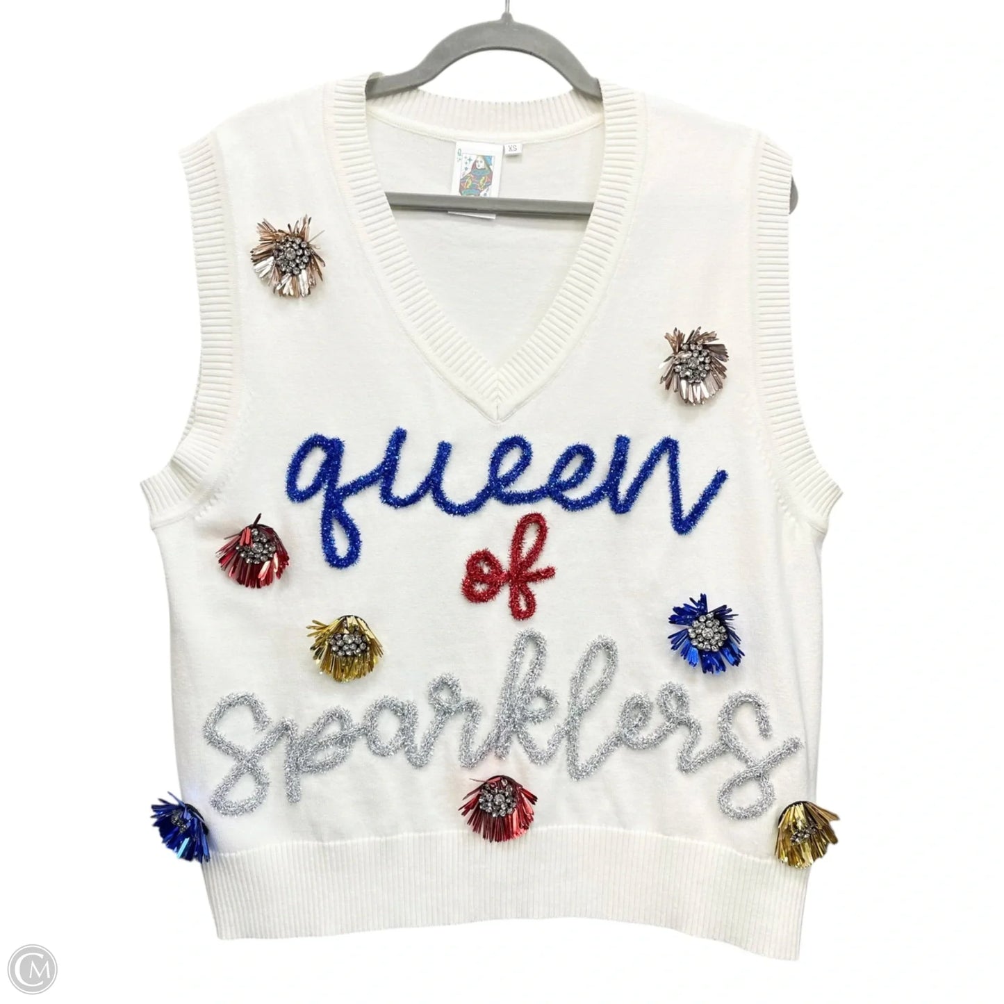 Vest Sweater By Cmb In Multi-colored, Size: Xs