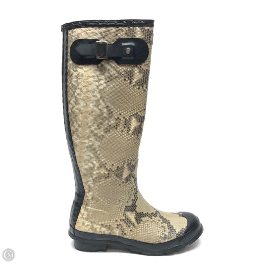 Boots Rain By Hunter In Snakeskin Print, Size: 6