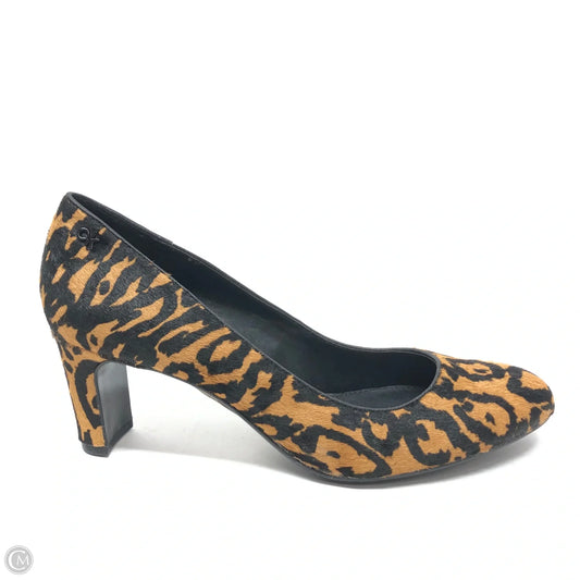 Shoes Heels Block By Calvin Klein In Animal Print, Size: 8