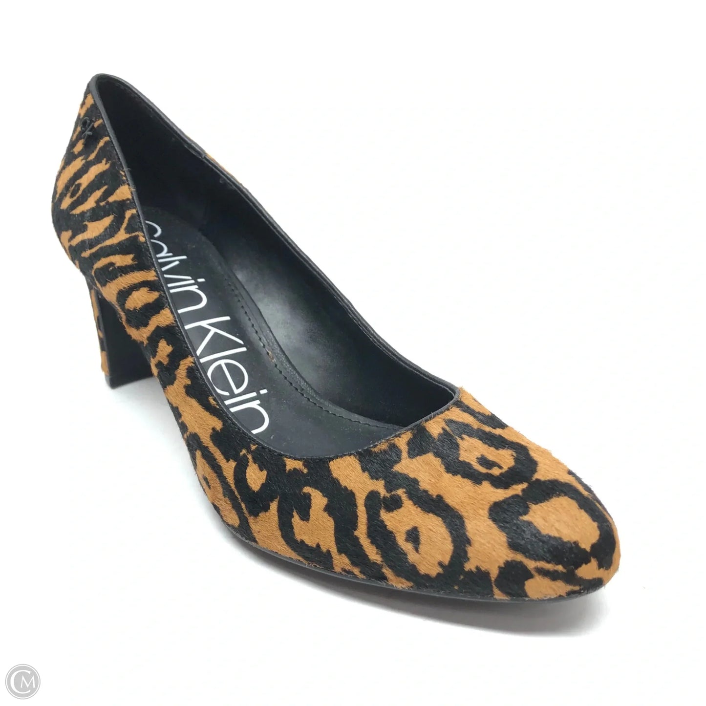 Shoes Heels Block By Calvin Klein In Animal Print, Size: 8