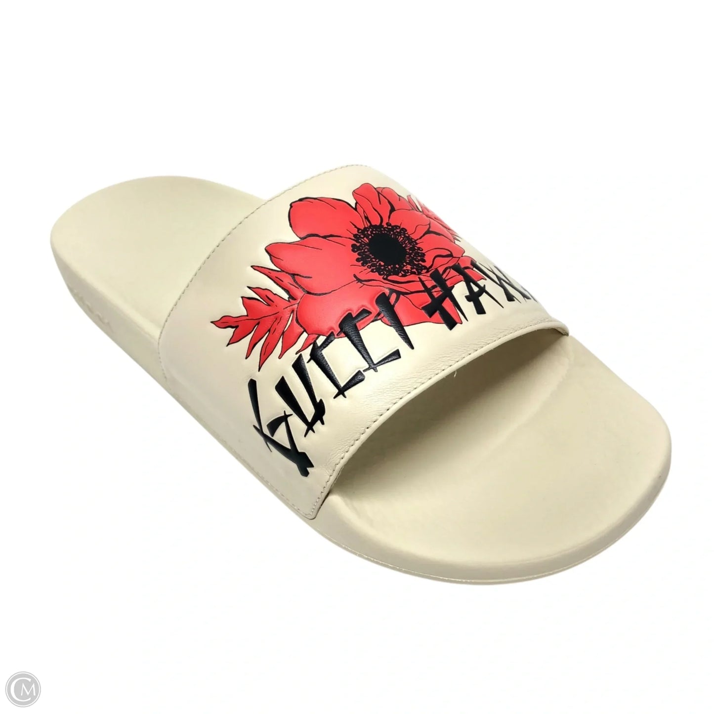 Sandals Luxury Designer By Gucci In Red & White, Size: 9.5