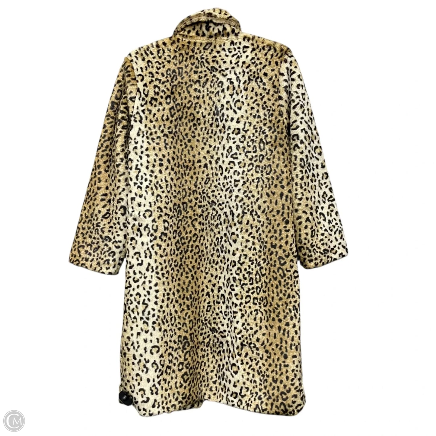 Coat Faux Fur & Sherpa By Chelsea 28 In Animal Print, Size: S