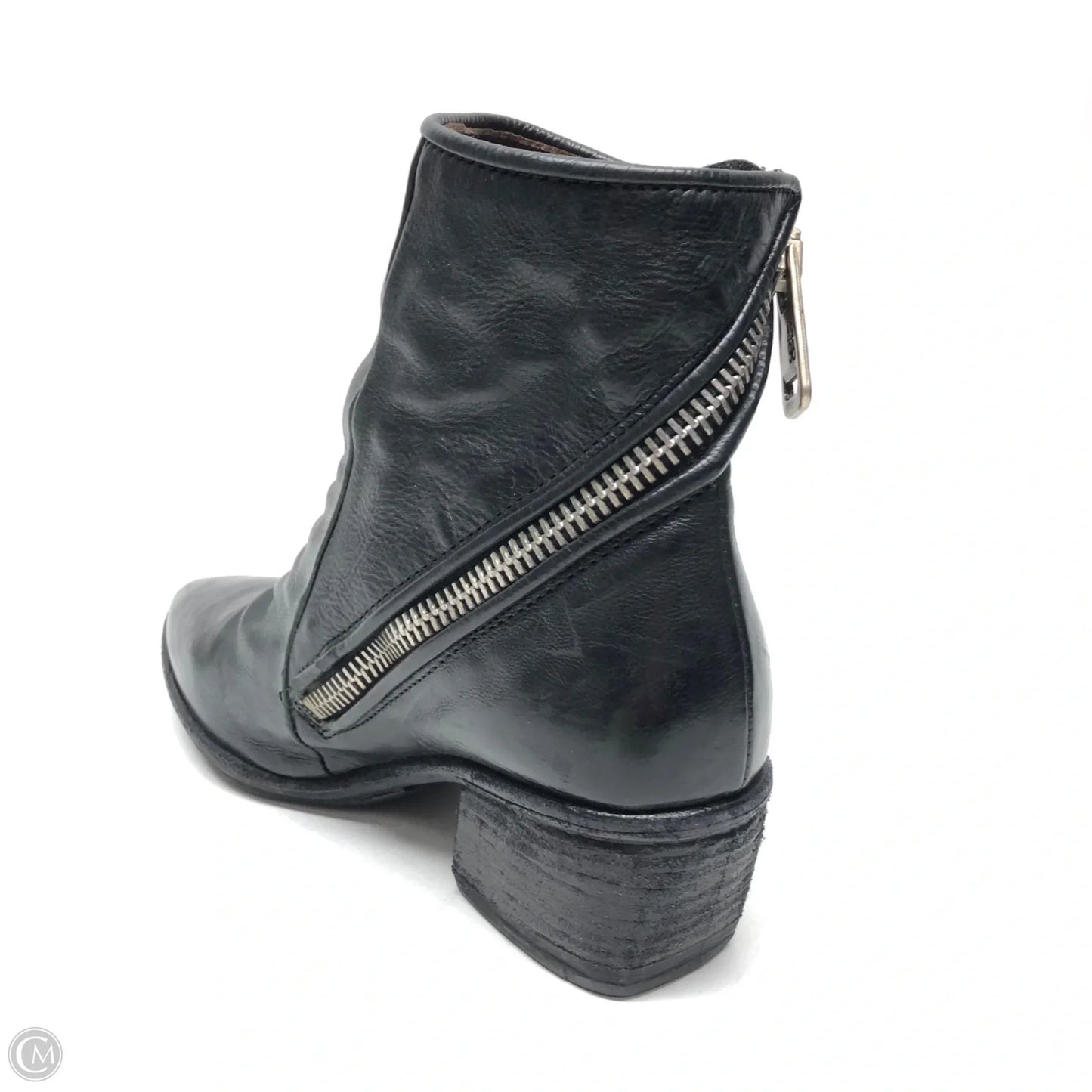 Boots Ankle Heels By As 98 In Black, Size: 7.5