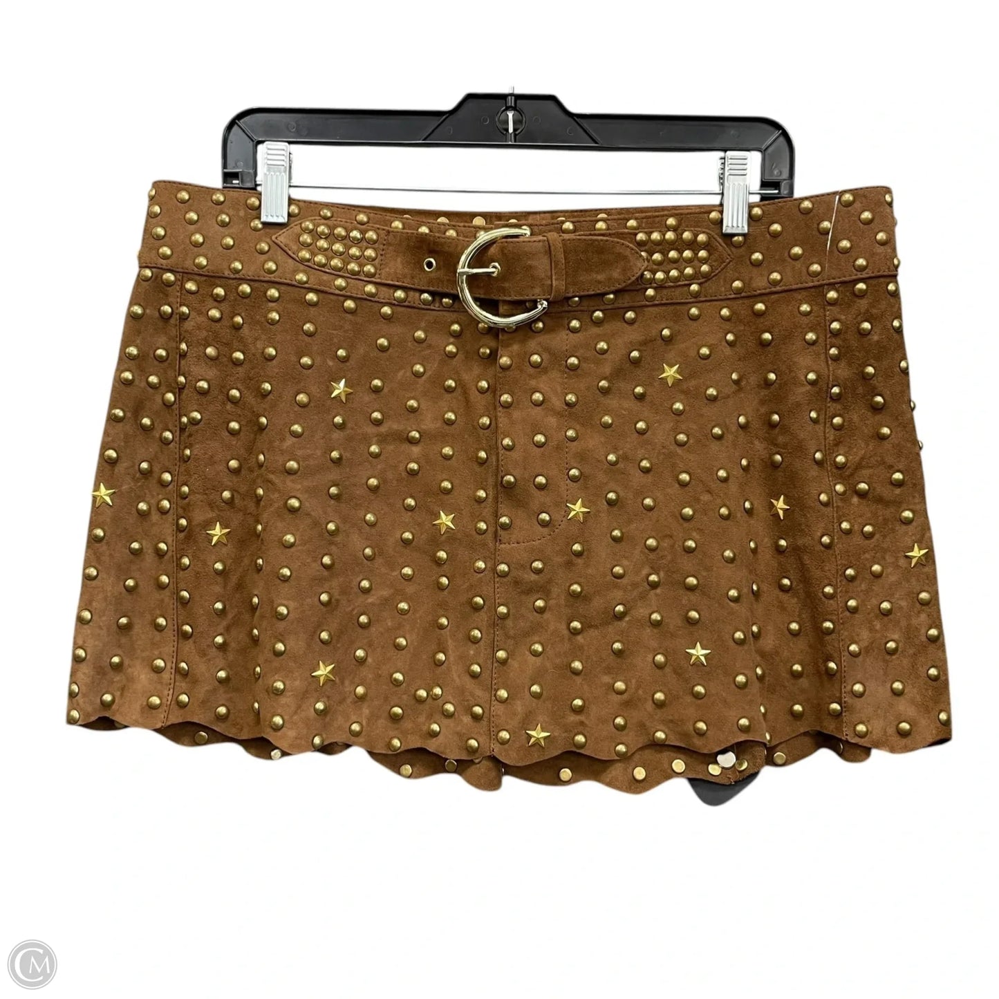 Skirt Mini & Short By Cma In Brown & Gold, Size: Xl