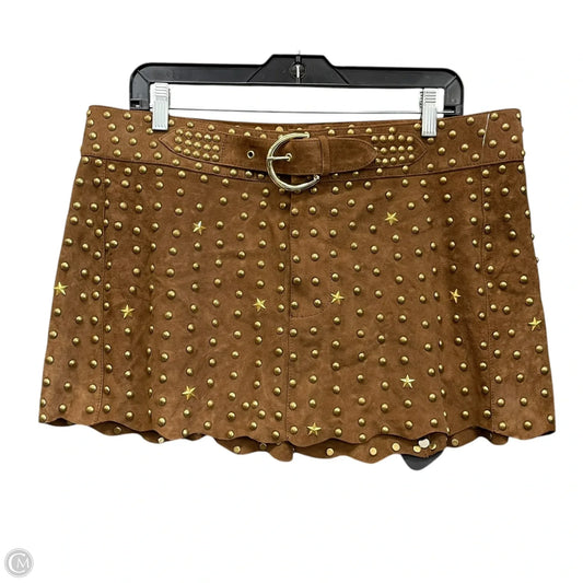Skirt Mini & Short By Cma In Brown & Gold, Size: Xl