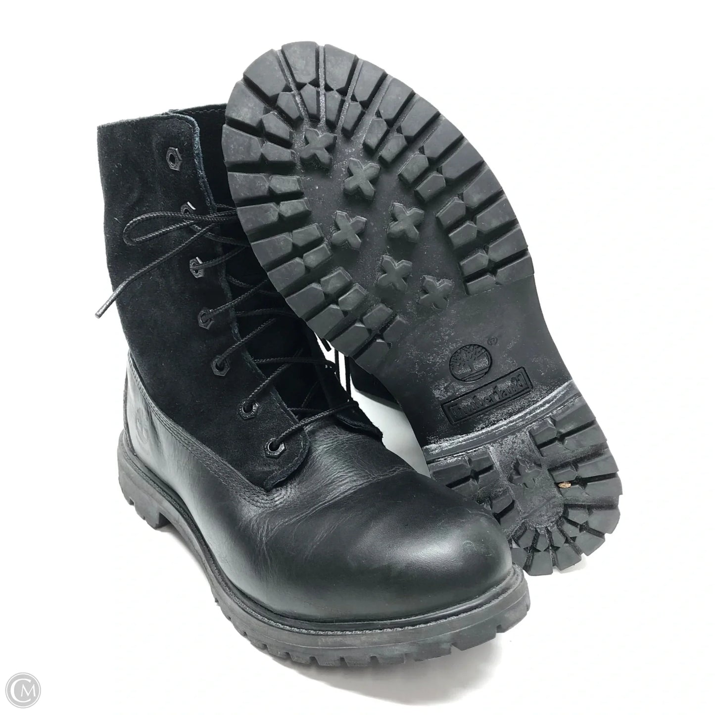 Boots Leather By Timberland In Black, Size: 9.5