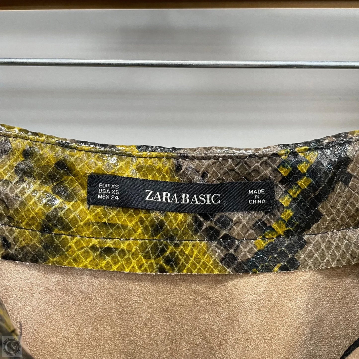 Skirt Midi By Zara Basic In Snakeskin Print, Size: Xs