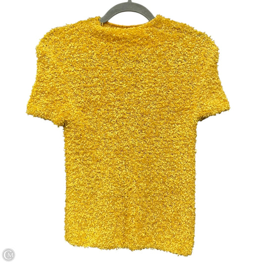 Sweater Short Sleeve By Zara In Yellow, Size: M