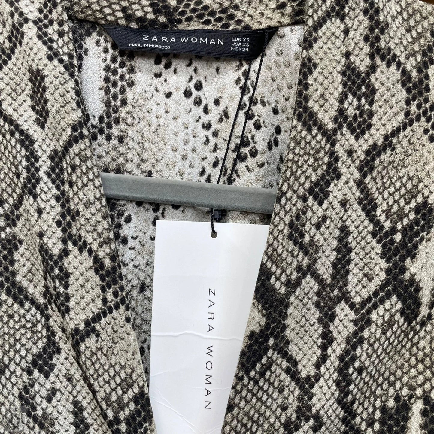 Dress Casual Short By Zara Women In Snakeskin Print, Size: Xs