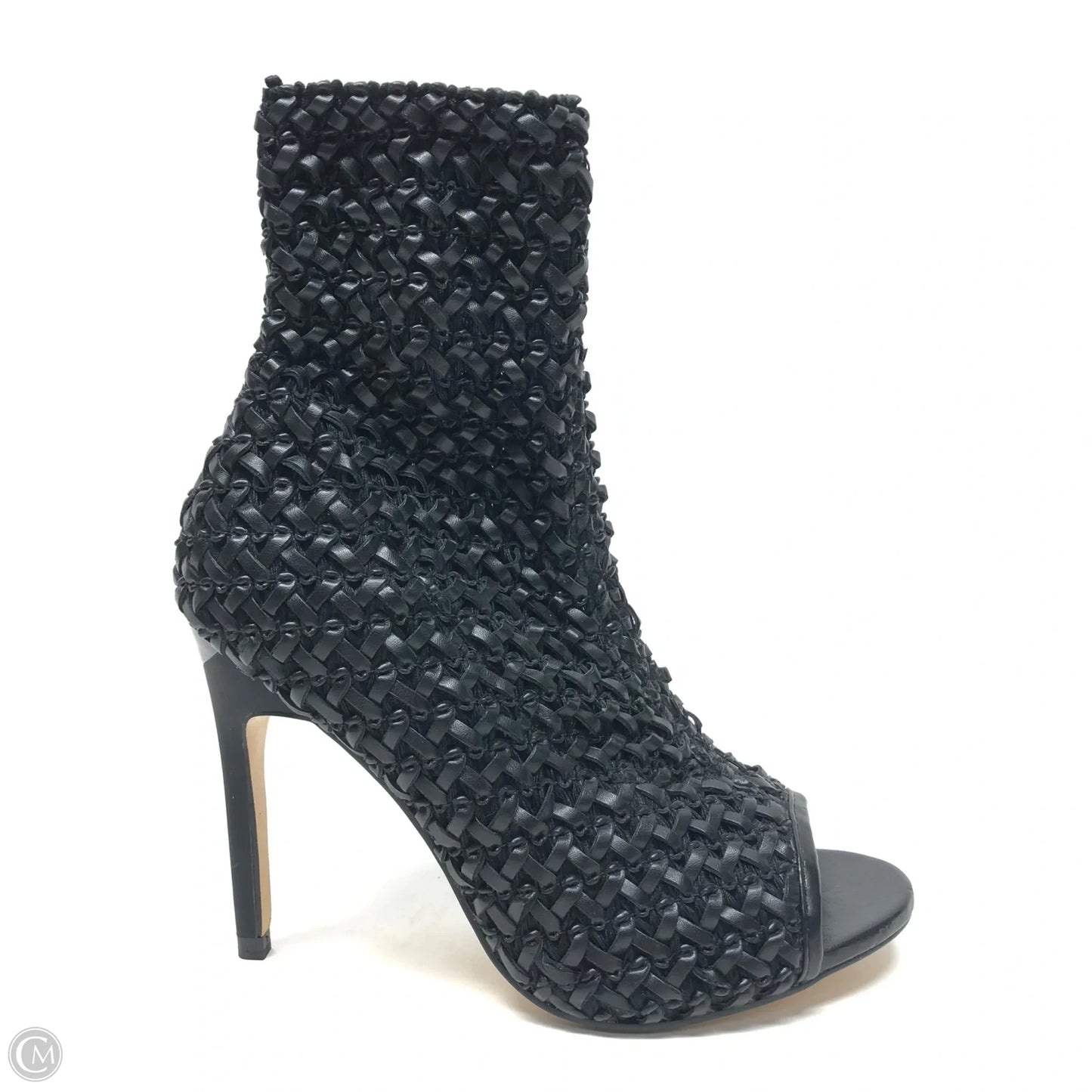 Boots Ankle Heels By Zara Women In Black, Size: 6.5