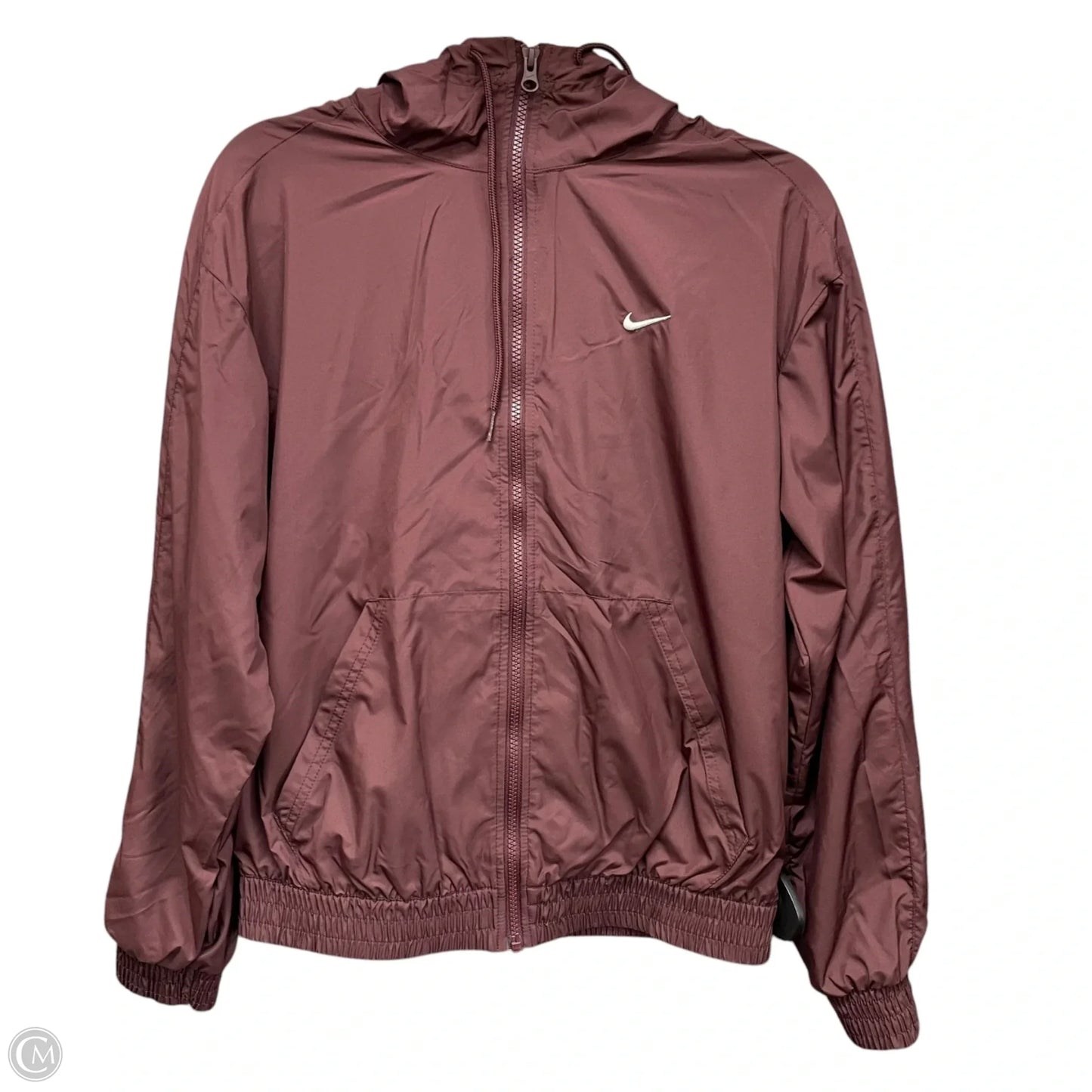 Athletic Jacket By Nike Apparel In Maroon, Size: Xs