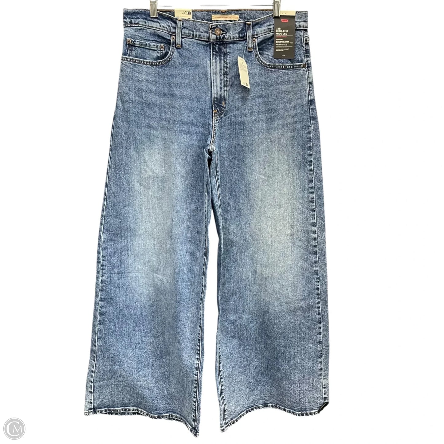 Jeans Wide Leg By Levis In Blue Denim, Size: 16