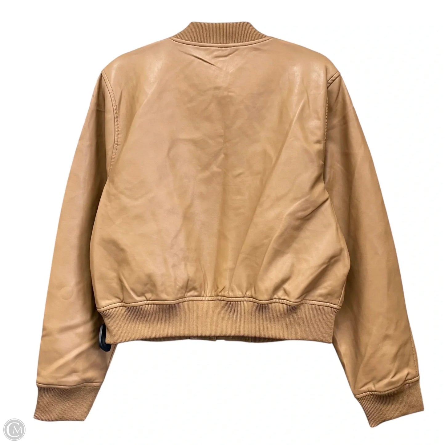 Jacket Moto By Worthington In Tan, Size: L
