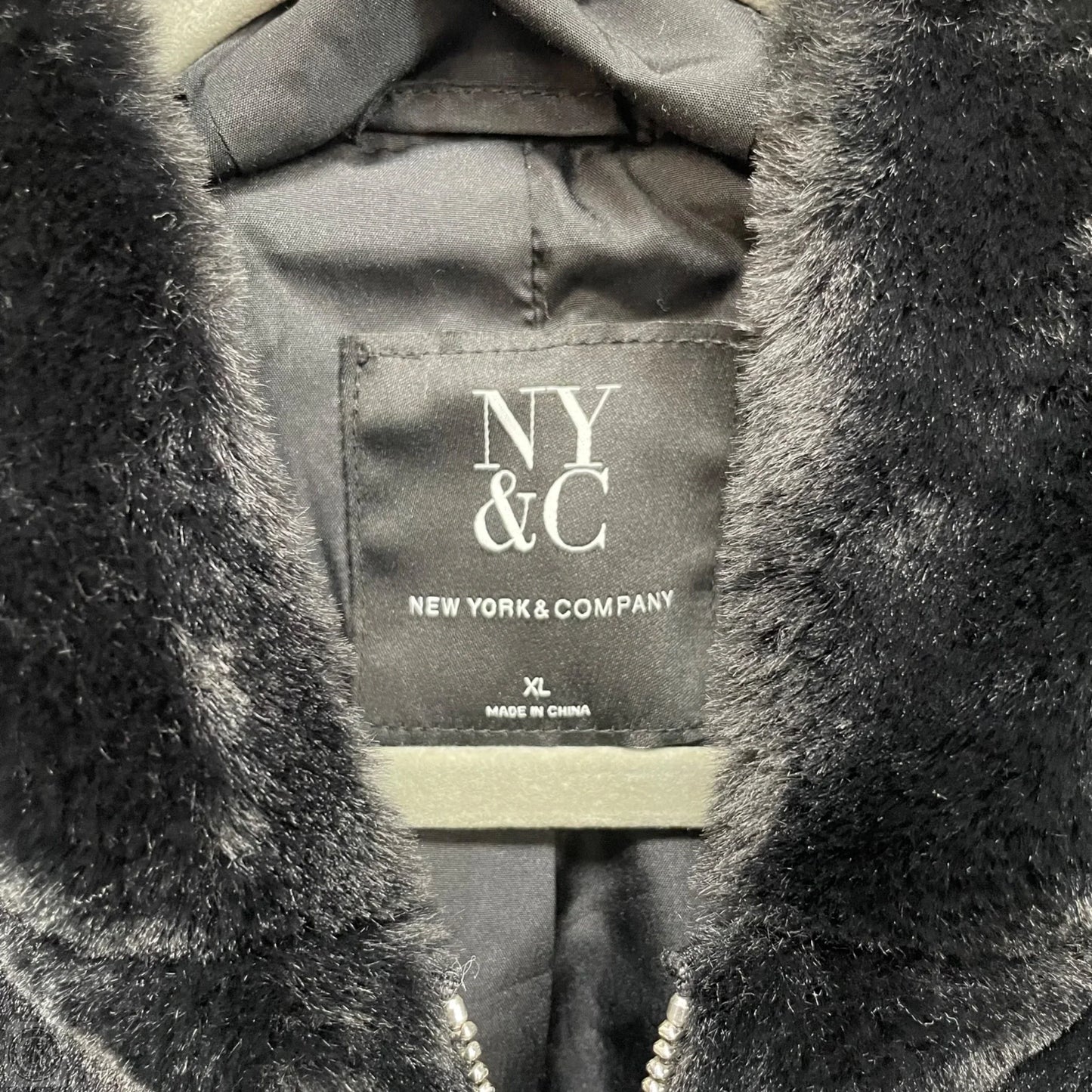 Jacket Faux Fur & Sherpa By New York And Co In Black, Size: Xl