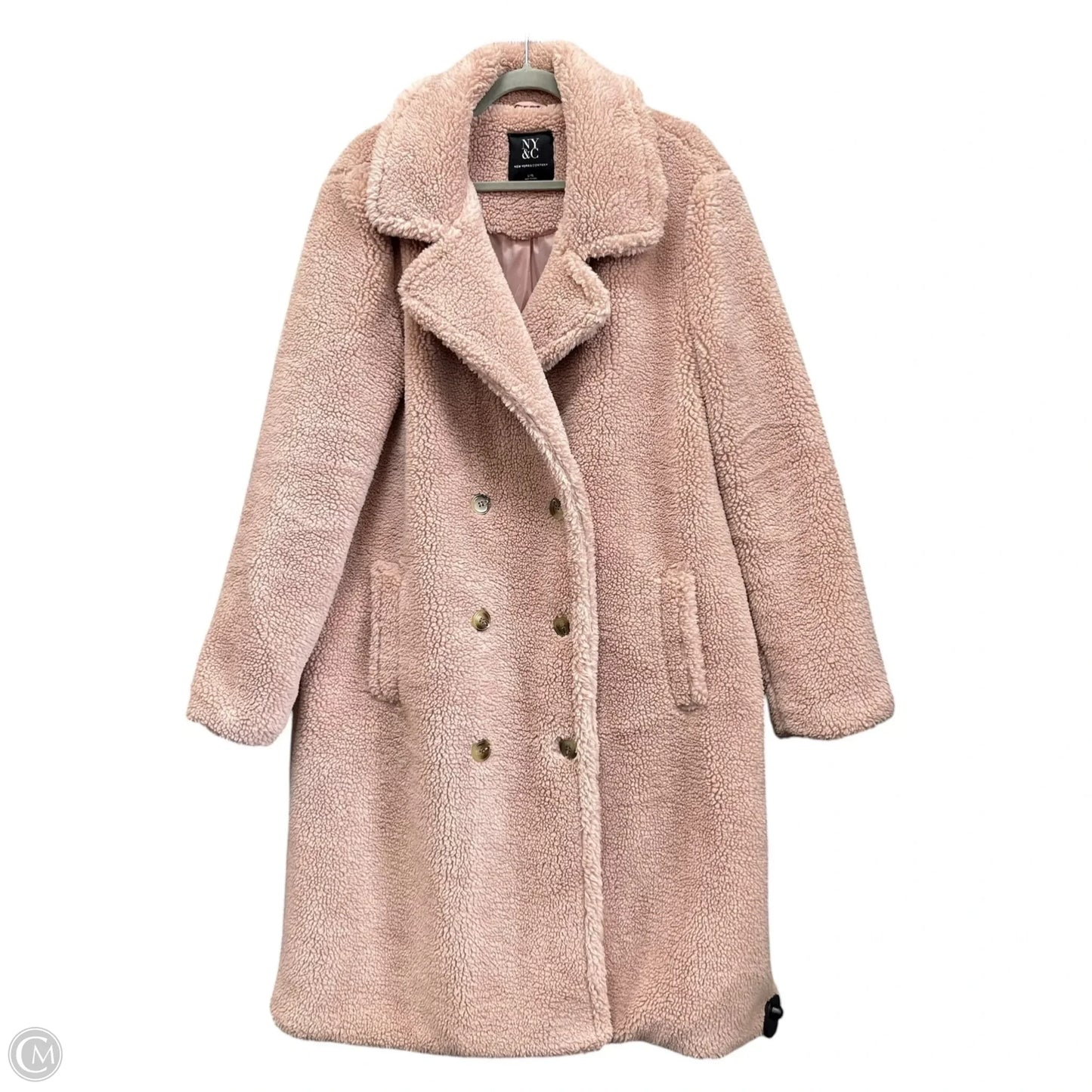 Coat Faux Fur & Sherpa By New York And Co In Pink, Size: Xl