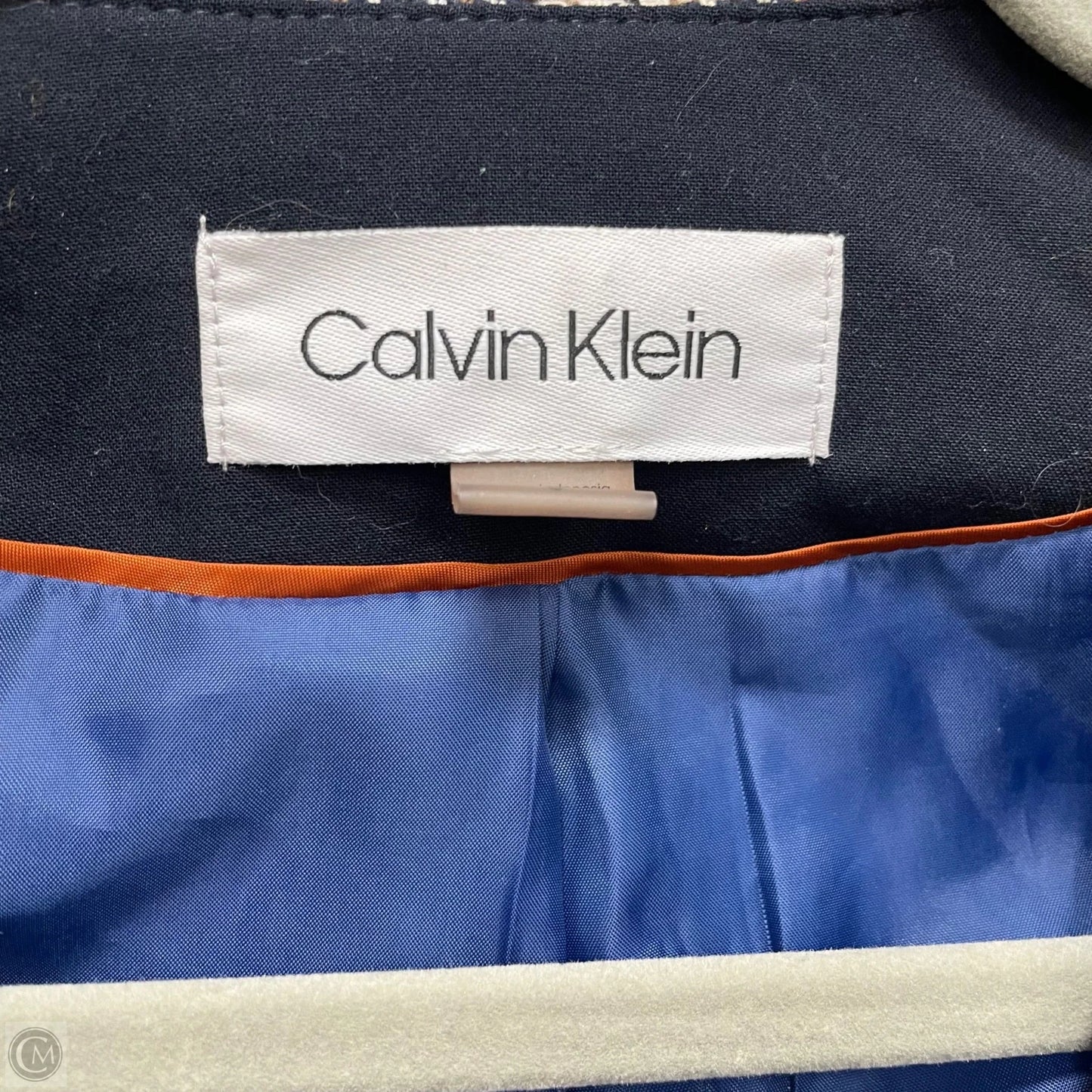 Blazer By Calvin Klein In Plaid Pattern, Size: 6