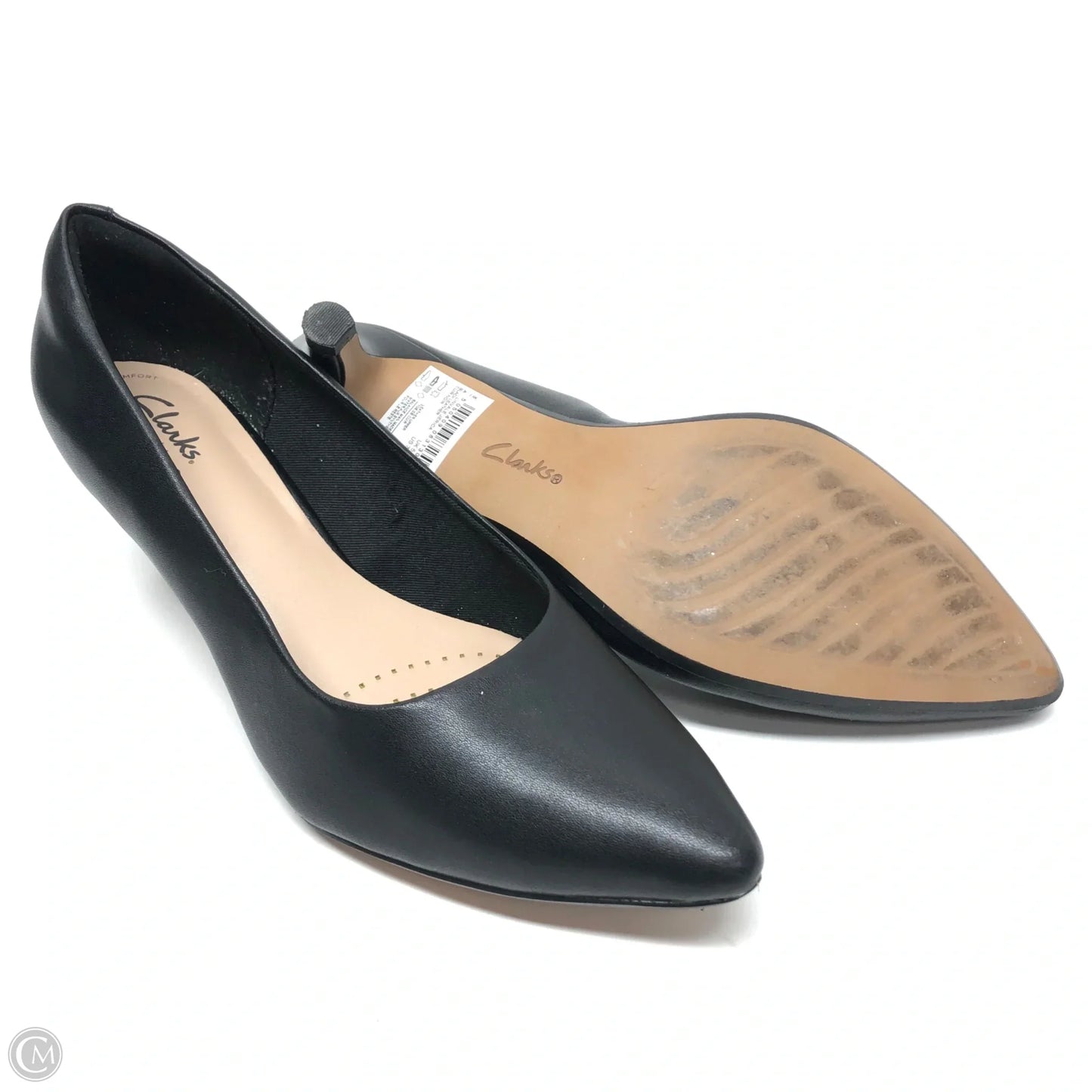 Shoes Heels Kitten By Clarks In Black, Size: 7.5