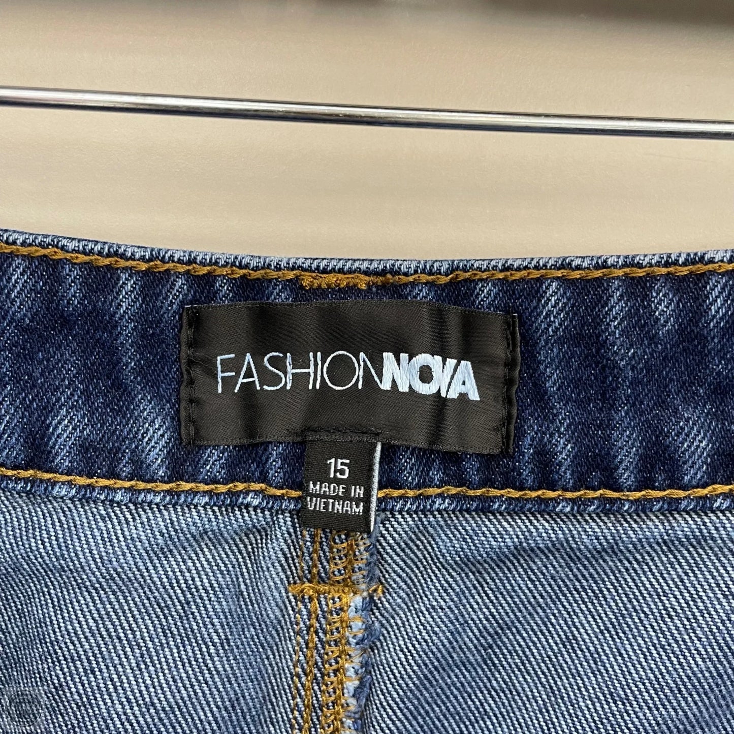 Jeans Wide Leg By Fashion Nova In Blue Denim, Size: 14