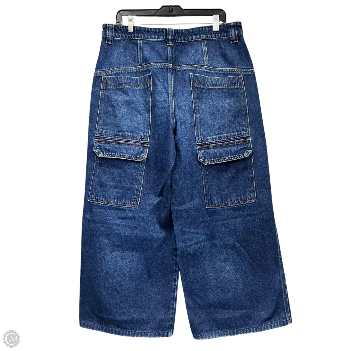 Jeans Wide Leg By Fashion Nova In Blue Denim, Size: 14