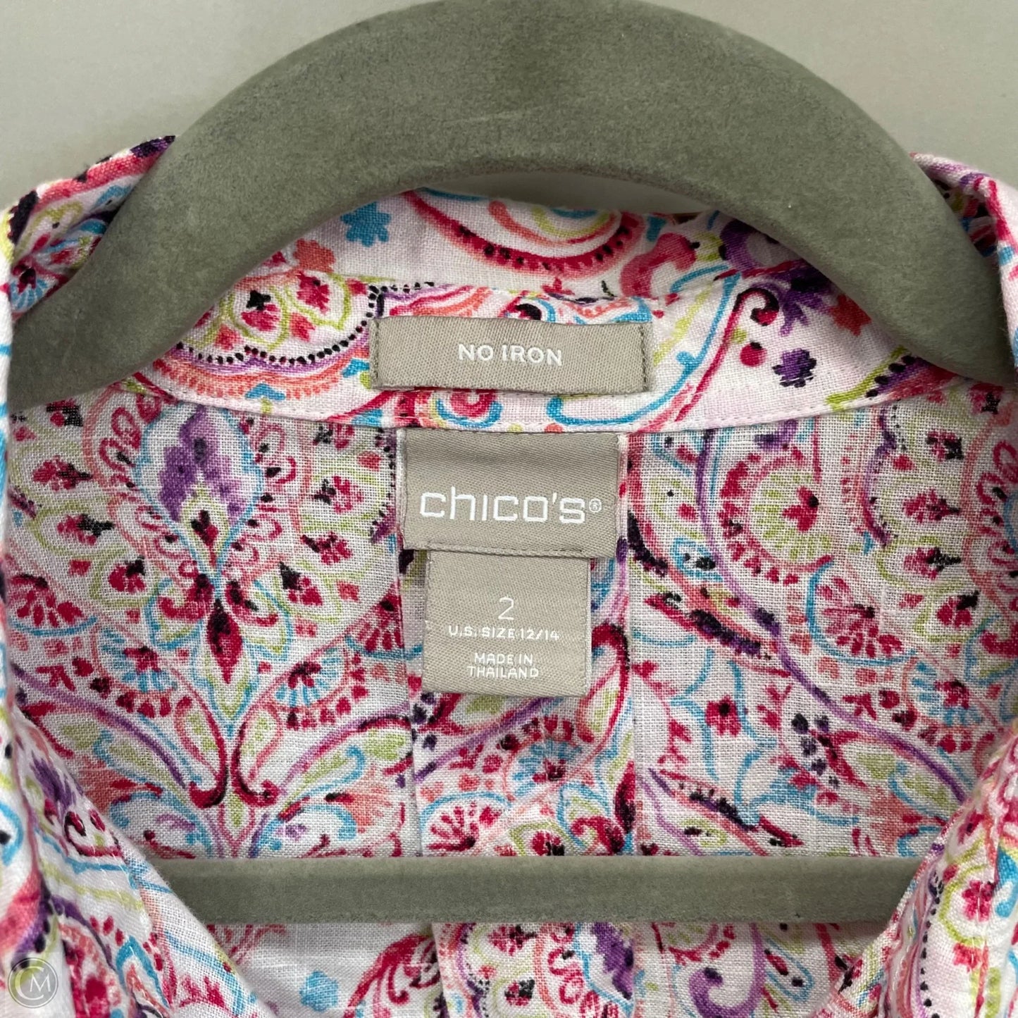 Top Long Sleeve By Chicos In Multi-colored, Size: 12