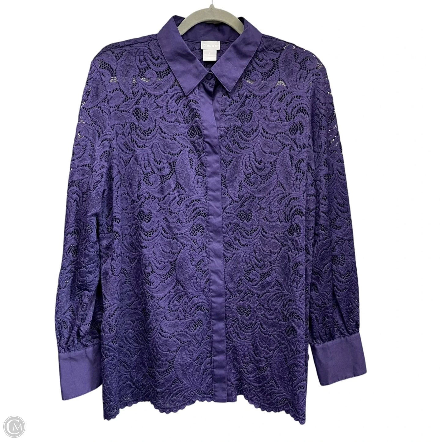 Top Long Sleeve By Chicos In Purple, Size: 12