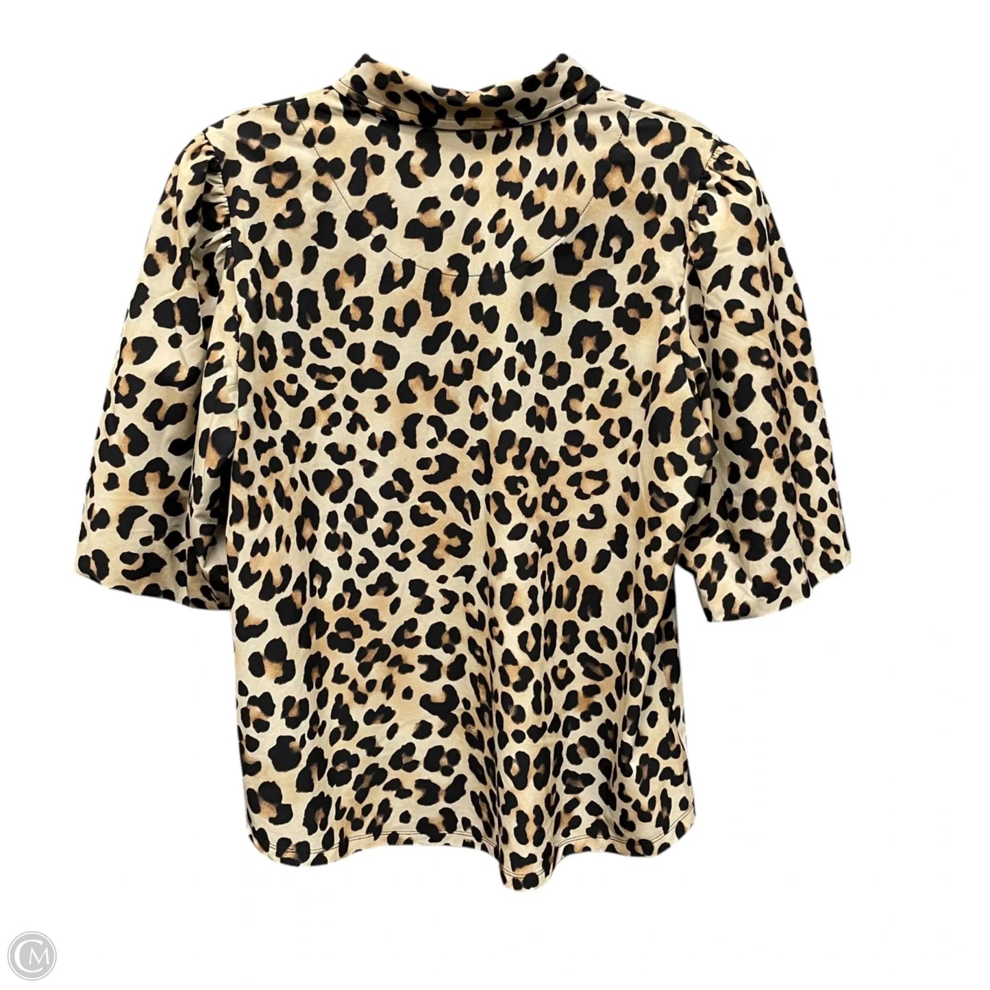 Blouse Short Sleeve By Chicos In Animal Print, Size: 14