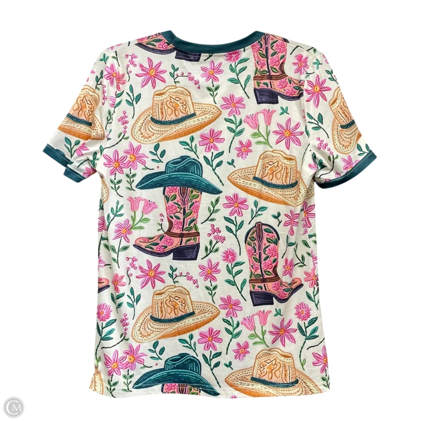 Top Short Sleeve By Jennifer Lopez In Multi-colored, Size: S