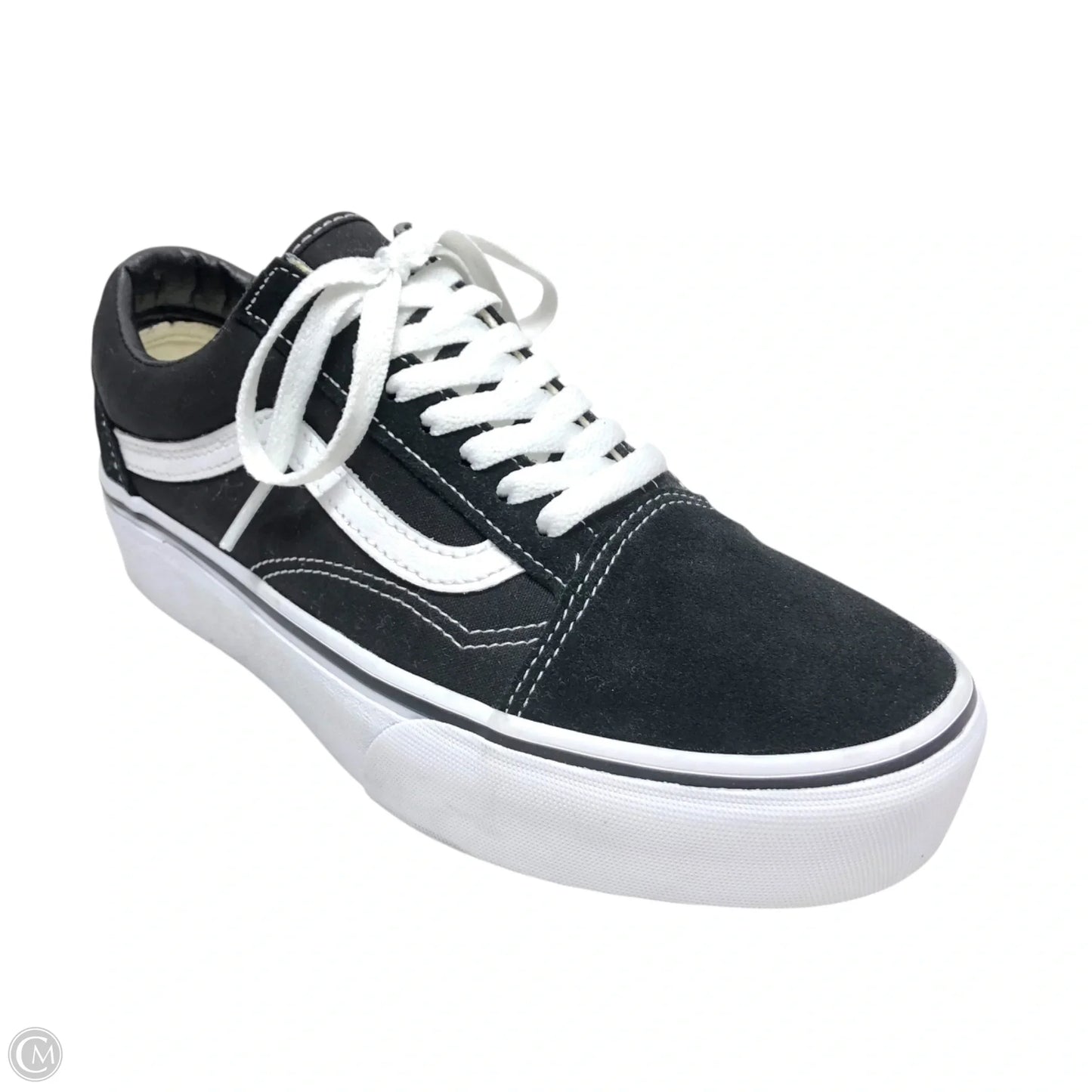 Shoes Sneakers By Vans In Black & White, Size: 9