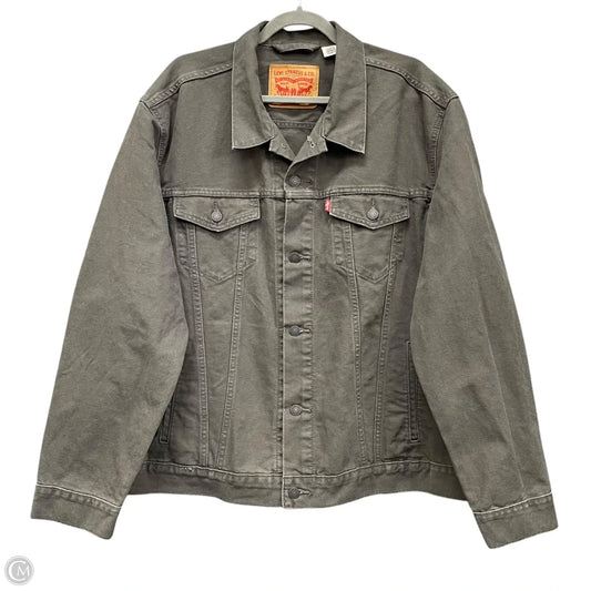 Jacket Denim By Levis In Green, Size: Xxl