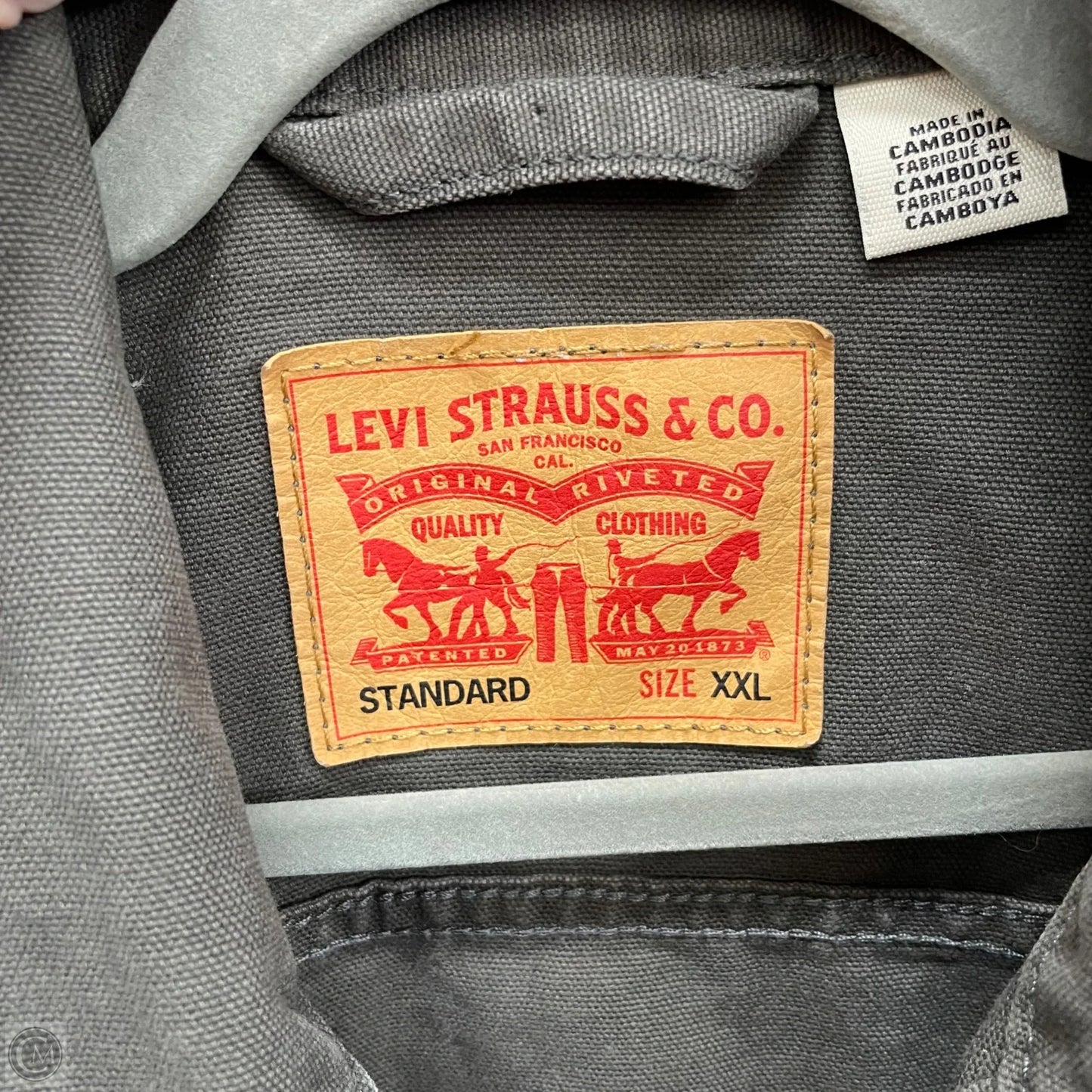 Jacket Denim By Levis In Green, Size: Xxl